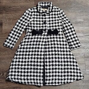 Purple Rose Little Girls 2-piece Houndstooth Coat & Dress Set Size 6
